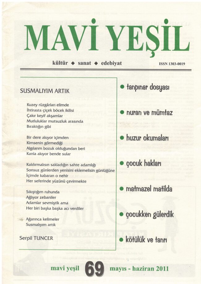 Mavi Yeşil Dergisi, Sayı 69