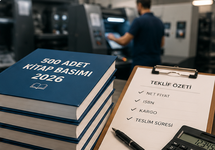 500 Adet Kitap Basım Fiyatı 2026 (Güncel Maliyet ve Teklif Rehberi) 500 Adet Kitap Basım Fiyatı 2026 (Güncel Maliyet ve Teklif Rehberi)