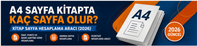 A4 Sayfa Kitapta Kaç Sayfa Olur