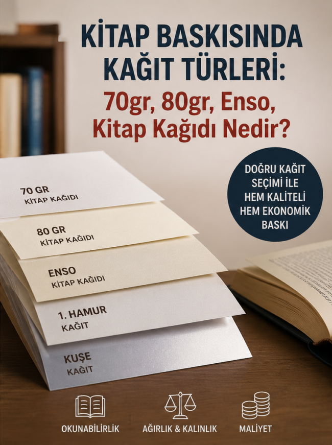 Kitap Baskısında Kağıt Türleri: 70gr, 80gr, Enso, Kitap Kağıdı Nedir?
