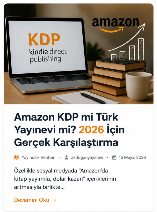 Amazon KDP mi Türk Yayınevi mi? 2026 İçin Gerçek Karşılaştırma