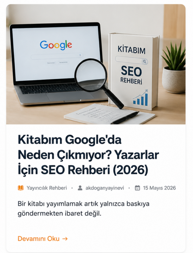 Kitabım Google’da Neden Çıkmıyor? Yazarlar İçin SEO Rehberi (2026)