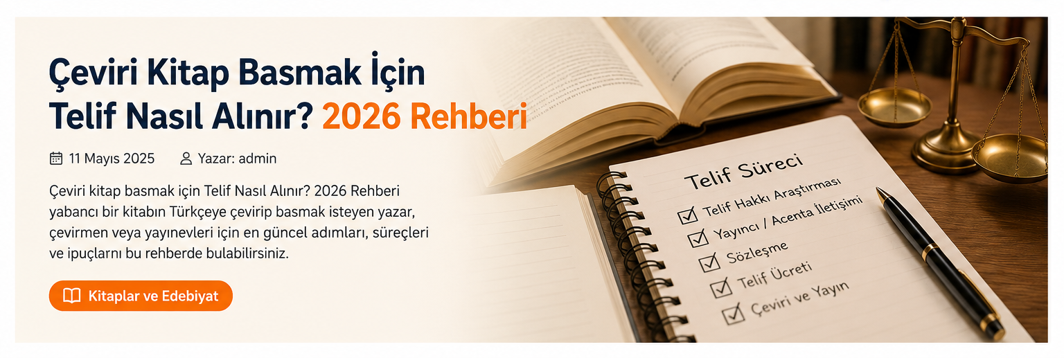 Çeviri Kitap Basmak İçin Telif Nasıl Alınır? 2026 Rehberi Çeviri Kitap Basmak İçin Telif Nasıl Alınır? 2026 Rehberi