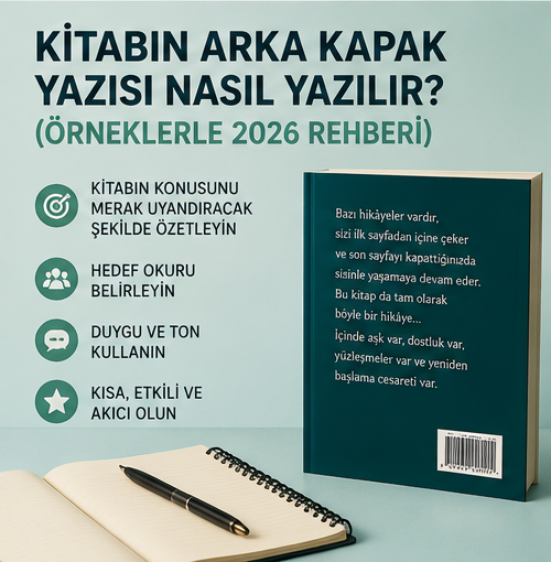 Kitabın Arka Kapak Yazısı Nasıl Yazılır? (Örneklerle 2026 Rehberi) Kitabın Arka Kapak Yazısı Nasıl Yazılır? (Örneklerle 2026 Rehberi)