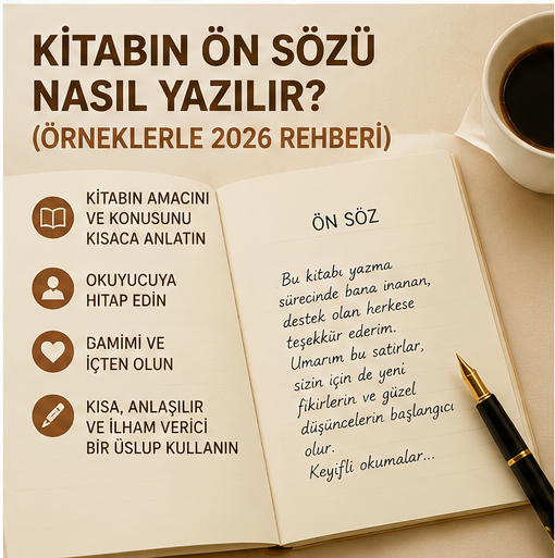 Kitabın Ön Sözü Nasıl Yazılır? (Örneklerle 2026 Rehberi) Kitabın Ön Sözü Nasıl Yazılır? (Örneklerle 2026 Rehberi)